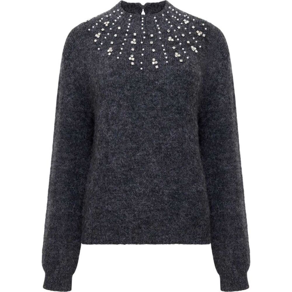 French Connection Womens/Ladies Tatiana Pearl Knitted Sweater / Gray